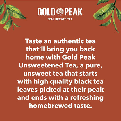 Gold Peak Black Tea – Diabetic-Friendly Beverage for Mindful Living, Brewed 16.9 fl oz 6 Pack