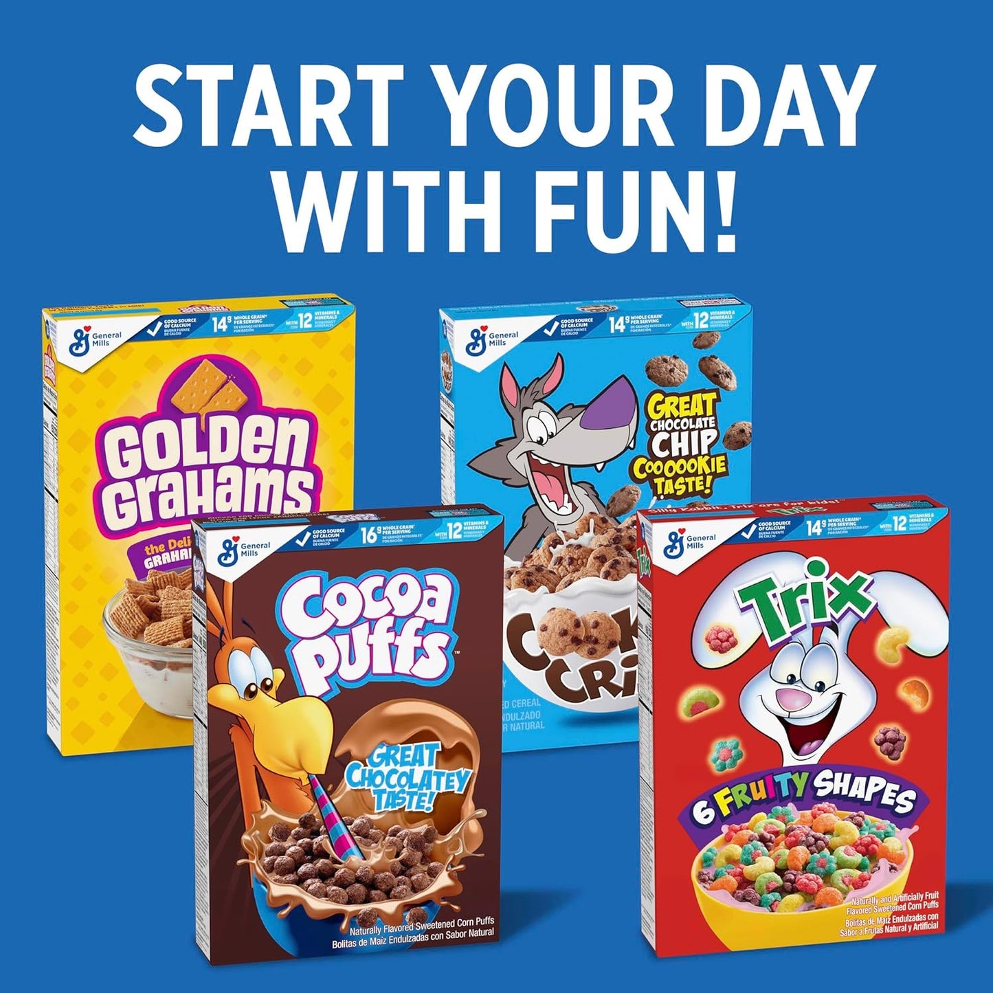 Golden Grahams Breakfast Cereal, Graham Cracker Taste, Made with Whole Grain – Better-For-You Comfort Food for Mindful Morning Routines