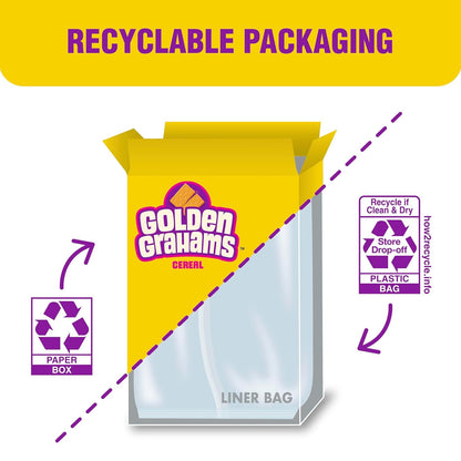 Golden Grahams Breakfast Cereal, Graham Cracker Taste, Made with Whole Grain – Better-For-You Comfort Food for Mindful Morning Routines