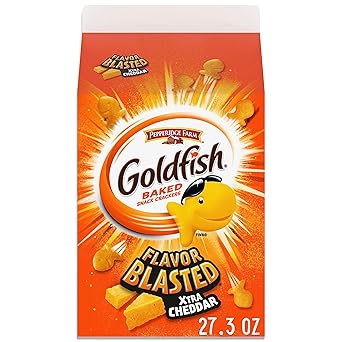Goldfish Cheddar Cheese Crackers – Portable Snack for Hiking Backpacks, Road Trips, and Park Picnics, 27.3 oz Bulk Carton