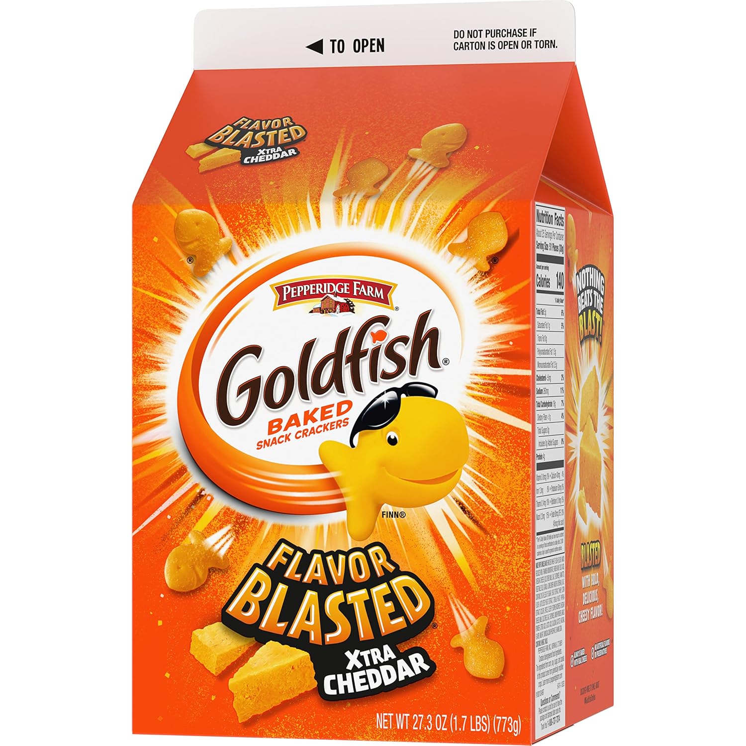 Goldfish Cheddar Cheese Crackers – Portable Snack for Hiking Backpacks, Road Trips, and Park Picnics, 27.3 oz Bulk Carton