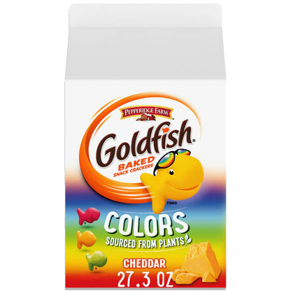 Goldfish Cheddar Cheese Crackers – Portable Snack for Hiking Backpacks, Road Trips, and Park Picnics, 27.3 oz Bulk Carton