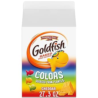 Goldfish Cheddar Cheese Crackers – Portable Snack for Hiking Backpacks, Road Trips, and Park Picnics, 27.3 oz Bulk Carton