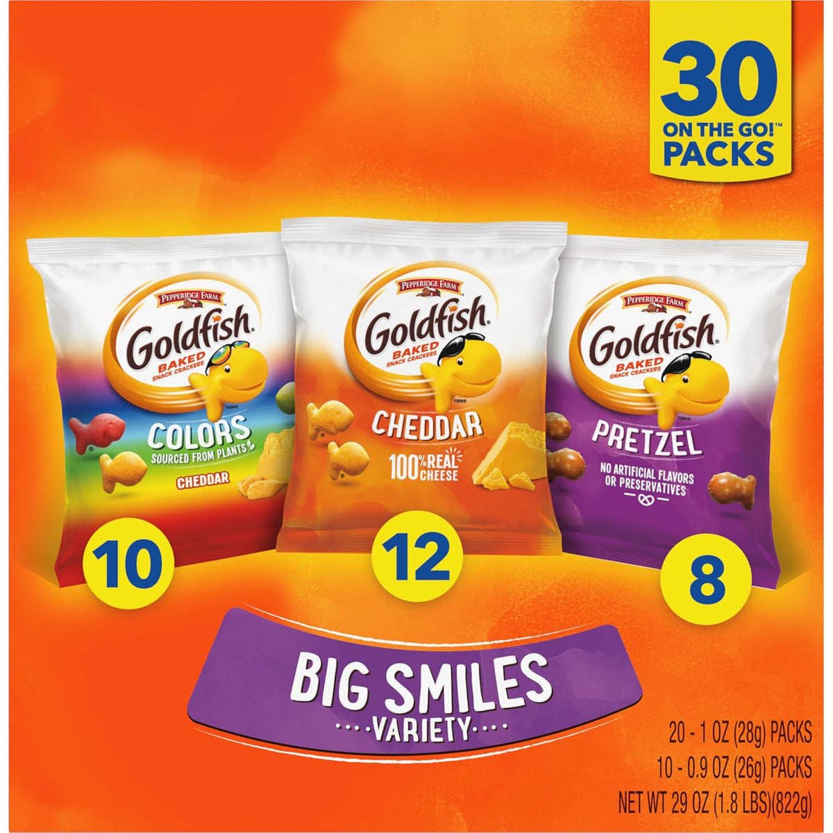 Goldfish Halloween Edition Crackers – Seasonal Snack Gift Basket Addition for Cheese Lovers, 27.3 oz