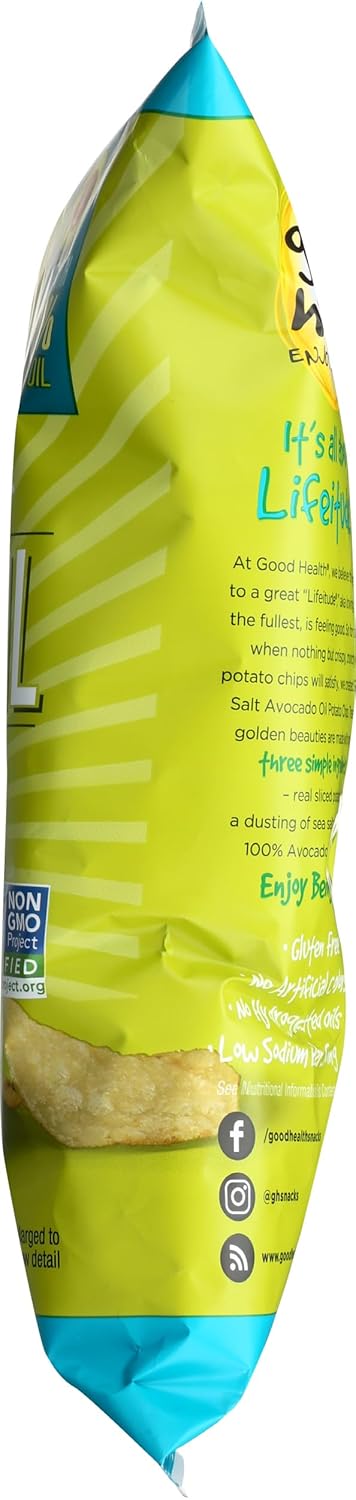 Good Health Kettle Style Avocado Oil Chips – Portable Snack for Hiking Trails and Picnic Baskets