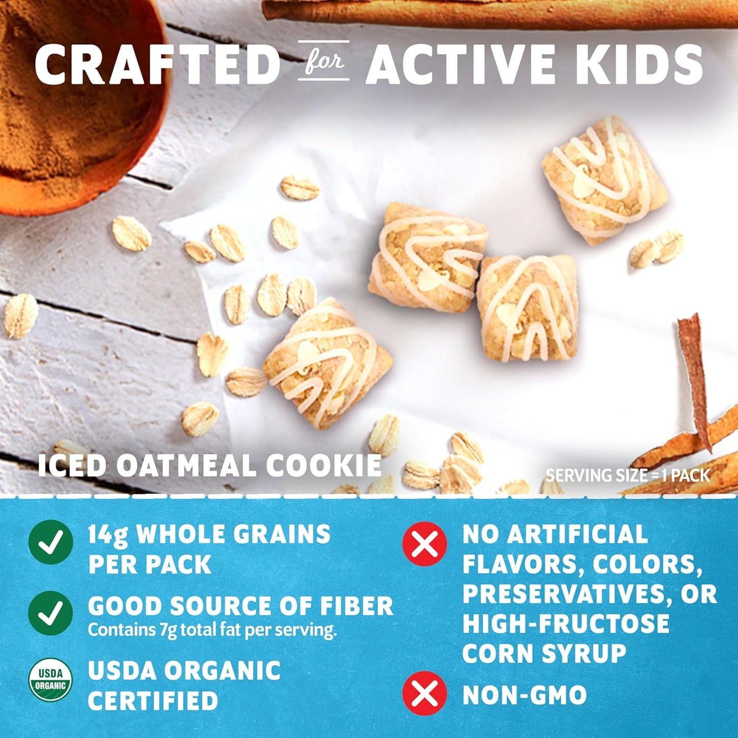 good source of dietary fiber from organic oat fiber and agave inulin