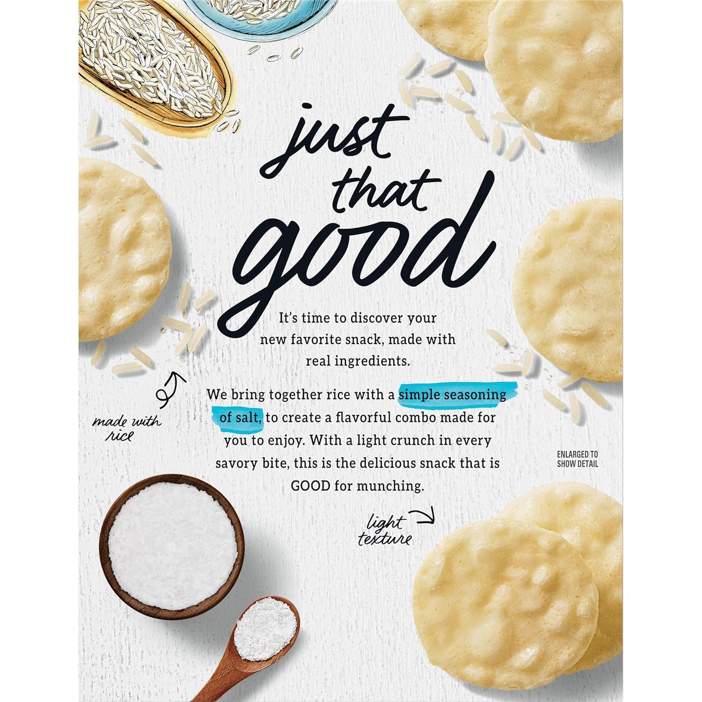 Good Thins Simply Salt Rice Snacks Gluten Free Crackers for Streamlined Pantry, Simply Salted Versatile Everyday Cracker