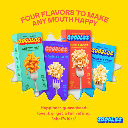 Goodles Shella Good Cheddar Shells – Fast 10 Minute Office Mac and Cheese with Real Nutrition