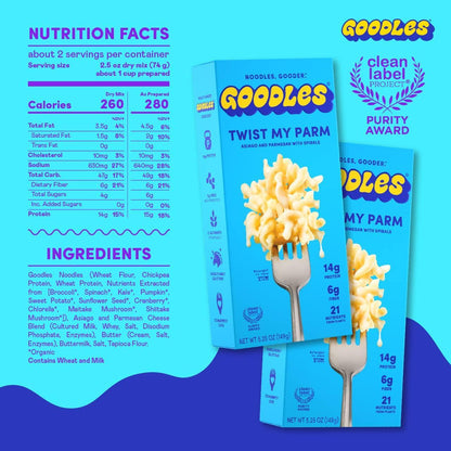 Goodles Twist My Parm Asiago and Parmesan Spirals – Quick Desk Lunch for Busy Young Professionals