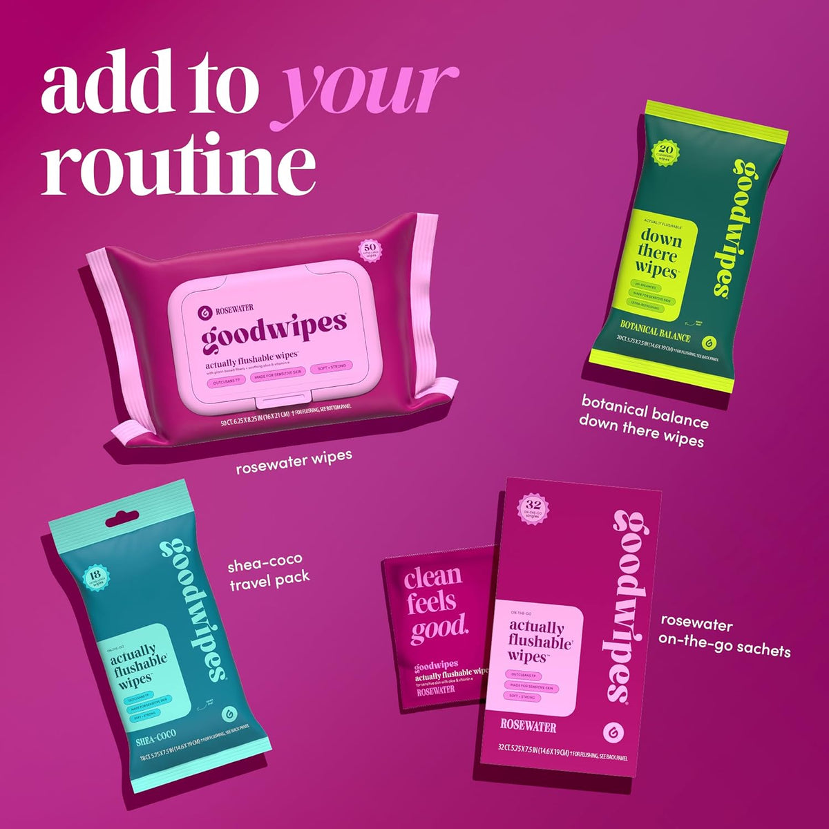 goodwipes Flushable Wipes – Thoughtful Housewarming Gift for New Homeowners, Premium XL Flushable Wipes in Elegant Rosewater Scent