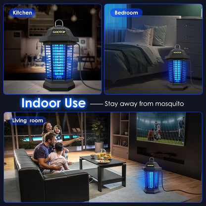 GOOTOP Bug Zapper Outdoor – Allergen-Friendly Insect Control, No Spray Residue Fly Trap for Sensitive Households