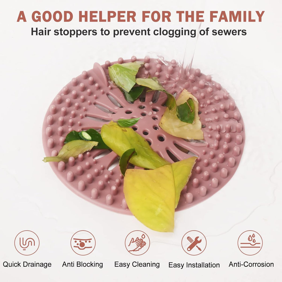 Gotega Drain Hair Catcher – Thoughtful Housewarming Gift for New Homeowners, 5 Pack