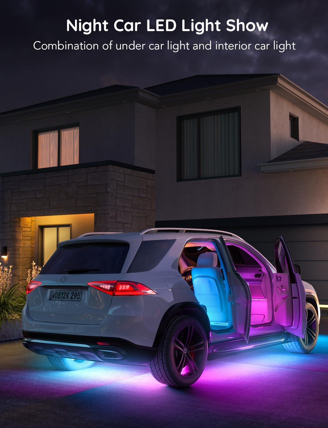 Govee Car LED Strip Lights – Family Safe RGBIC Car Interior Light, No Heat and Easy App Control