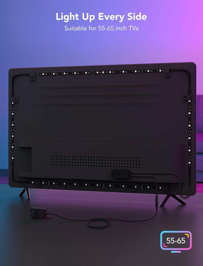 Govee TV LED Backlight – Cool-to-Touch Family Room Accent Lighting Safe Around Kids for 55-65 Inch TVs