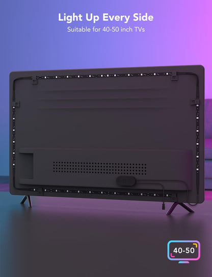 Govee TV LED Backlight Strip – Eye-Strain-Relief Ambient Light for 40-50 inch TVs, Bias Lighting for Long Sessions