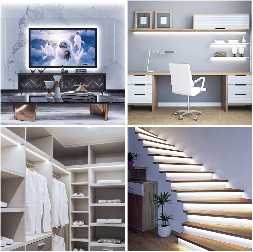 Govee Warm White LED Strip – Clean Minimalist Bedroom Lighting with Hidden Inline Controls