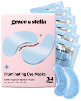 Grace & Stella Under Eye Patches – Premium Vegan Eye Mask for Brides, Gold Under Eye Patches for Pre-Wedding Glow