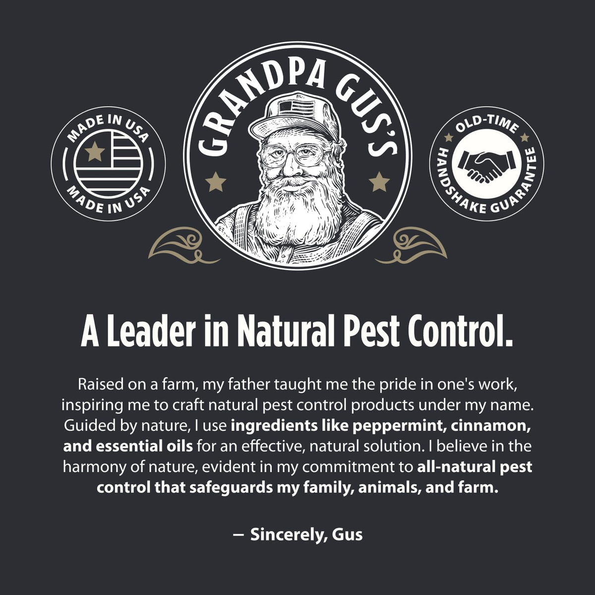Grandpa Gus's Mouse Repellent Pouches for Pet-Safe Home Defense, Poison-Free Peppermint and Cinnamon Sachets