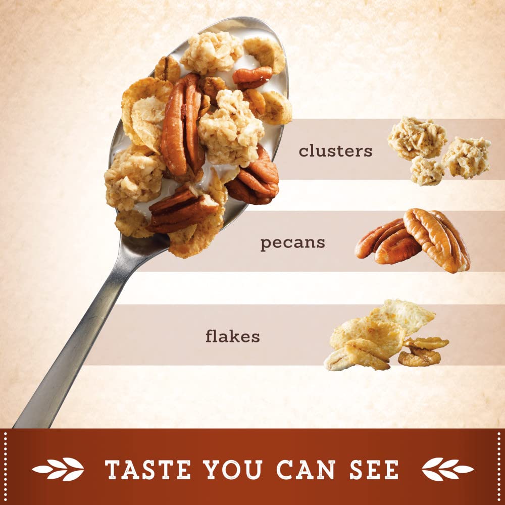 Great Grains Crunchy Pecans Cereal – Quick Whole Grain Breakfast for Busy Home Office Mornings