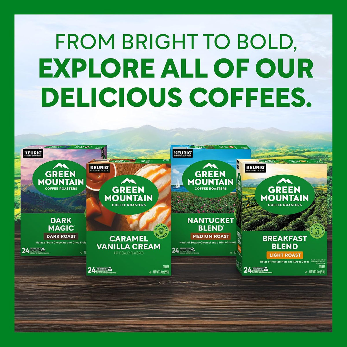 Green Mountain Coffee Roasters Breakfast Blend K-Cup Pods – Birthday Coffee Gift for Coffee Loving Friends, 96 Count