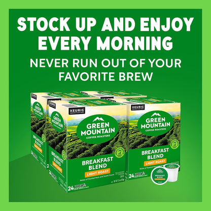Green Mountain Coffee Roasters Breakfast Blend K-Cup Pods – Birthday Coffee Gift for Coffee Loving Friends, 96 Count