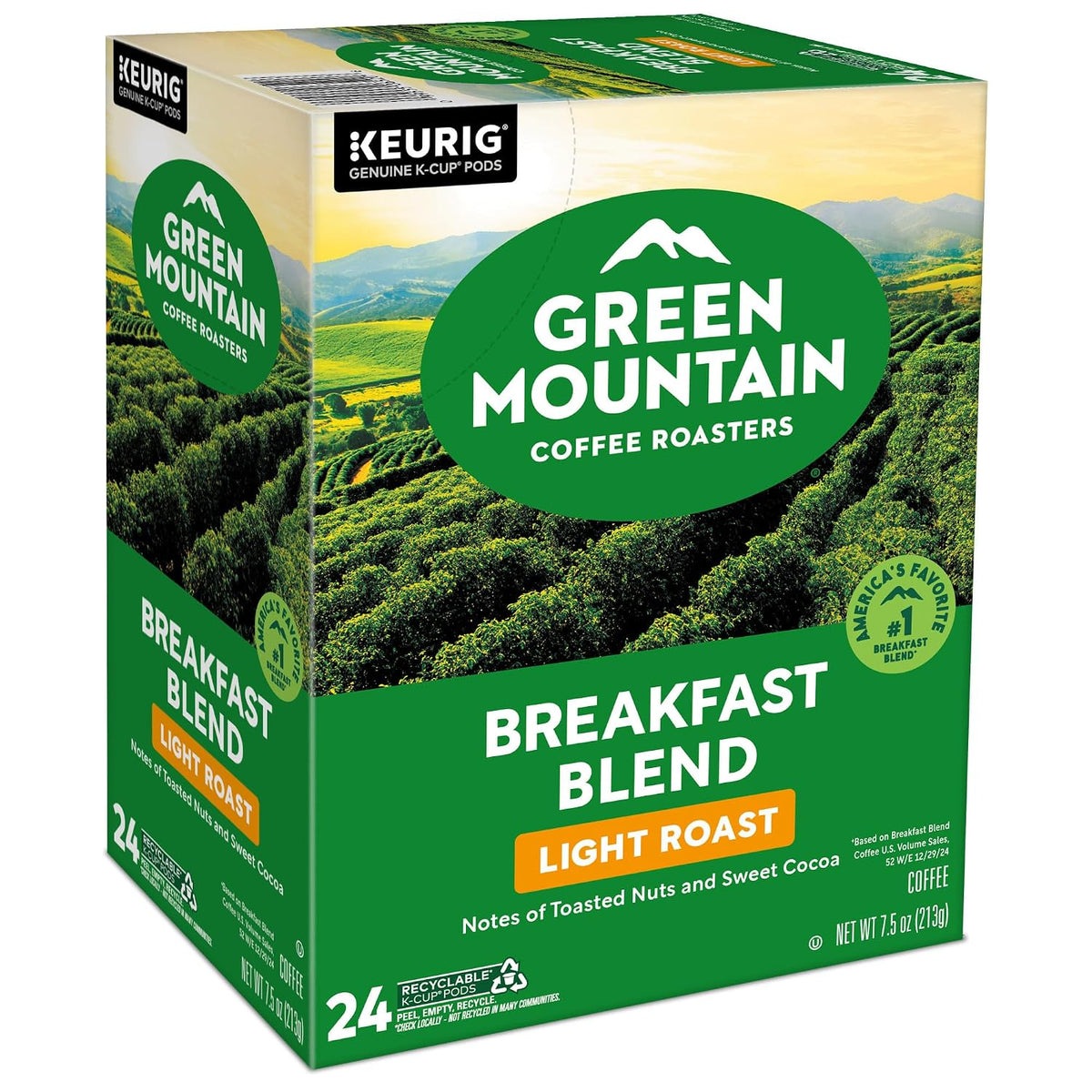 Green Mountain Coffee Roasters Breakfast Blend K-Cup Pods – Birthday Coffee Gift for Coffee Loving Friends, 96 Count
