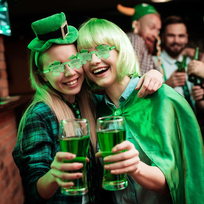 green shamrock-shaped frame design as iconic st. patrick's day visual symbol