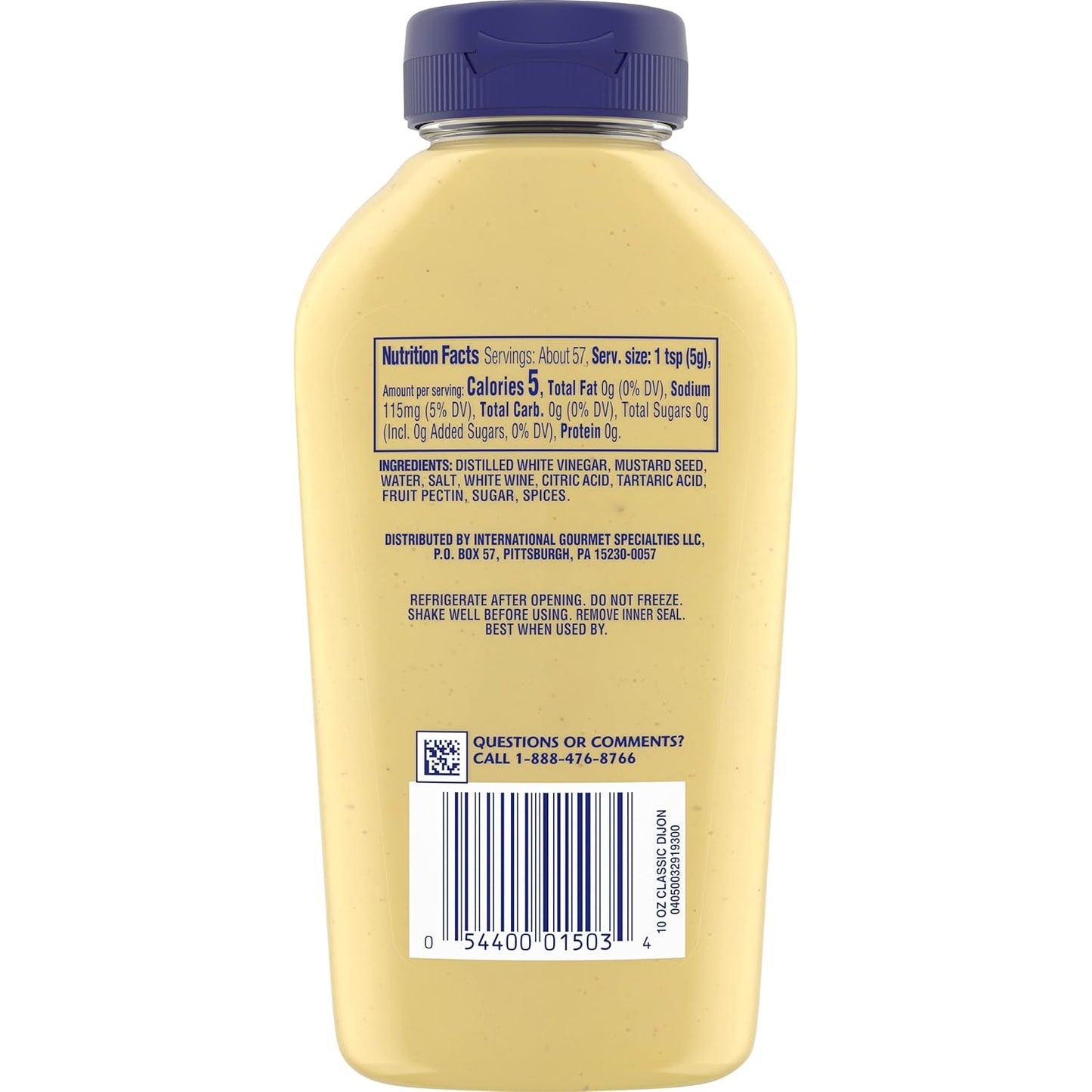 Grey Poupon Dijon Mustard – Gourmet Condiment for the Refined Home Kitchen, Perfect for Charcuterie and Fine Sandwiches