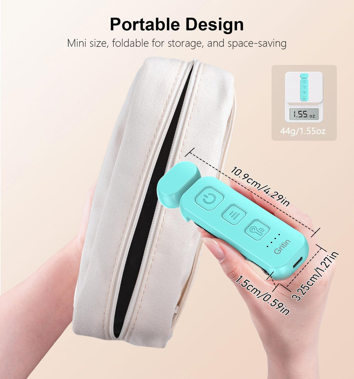 Gritin Rechargeable Book Lamp – Meaningful Holiday Gift for Mom, Partner-Friendly Amber Reading Light for Bed