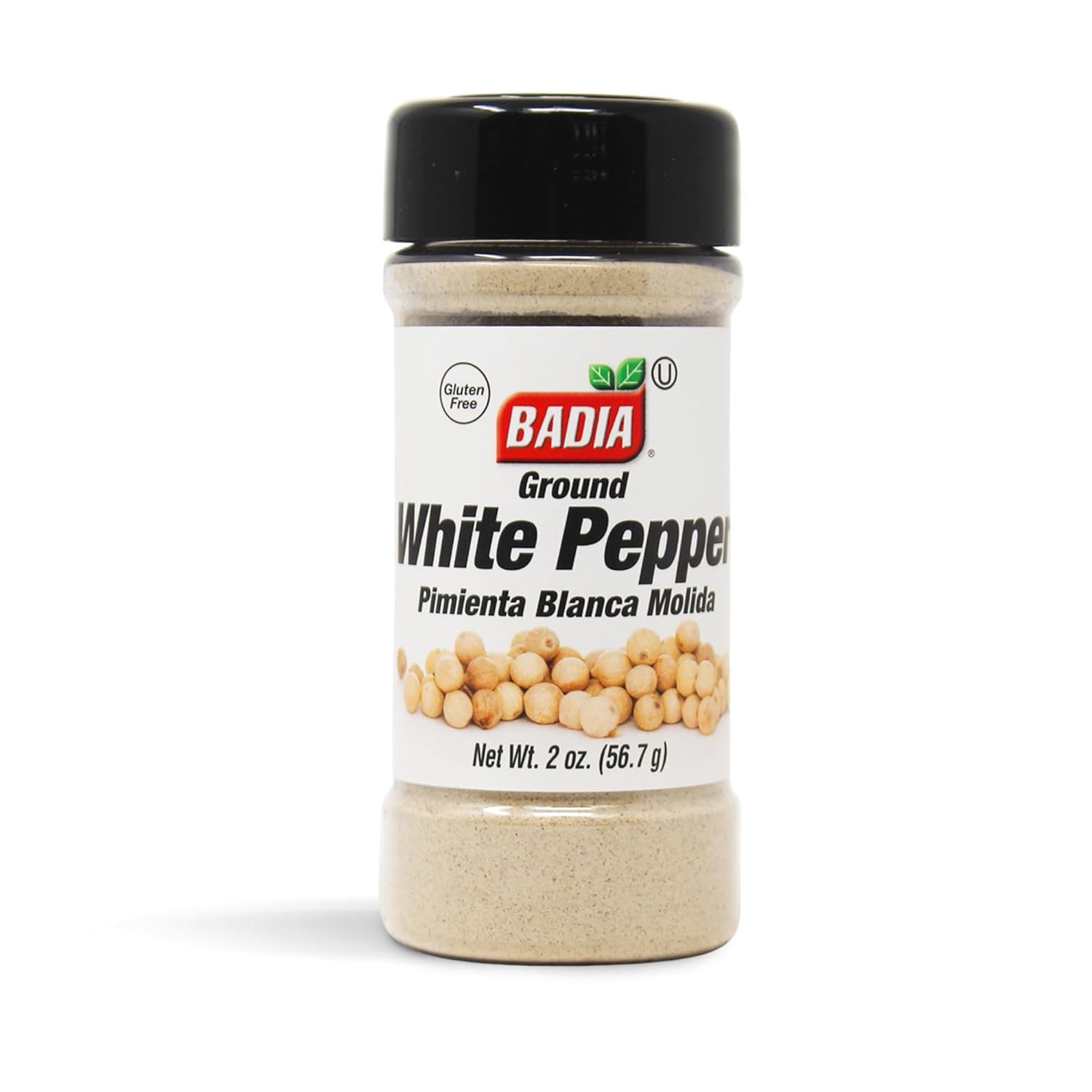ground white pepper derived from fully ripened pepper berries
