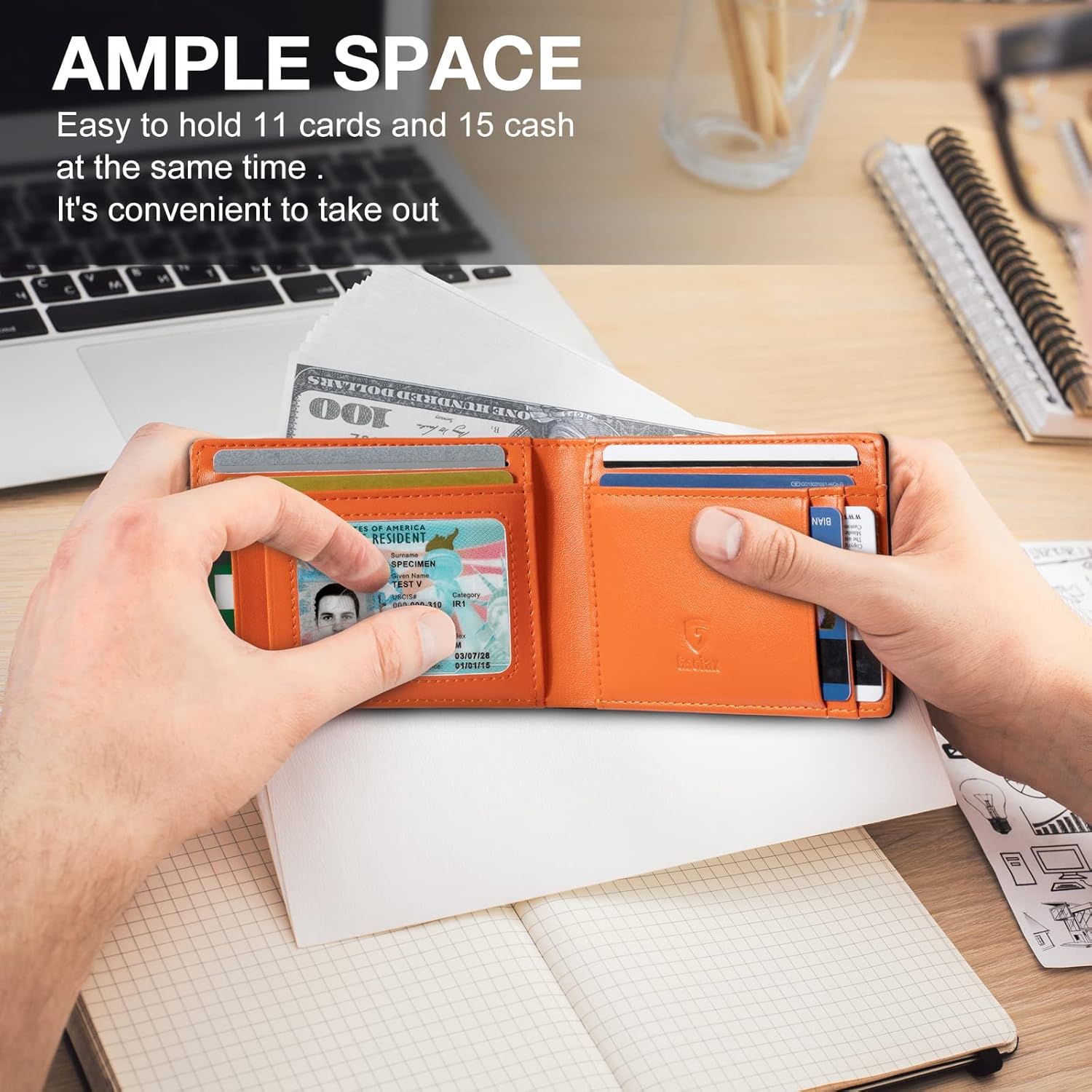 GSOIAX Ultra-Thin Bifold Wallet – Minimalist EDC Upgrade Replacing Bulky Traditional Wallets