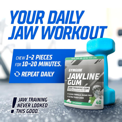 GYMGUM Jawline Gum Ultra Hard Chewing Gum | Premium Crafted Chewing Experience for the Modern Gentleman