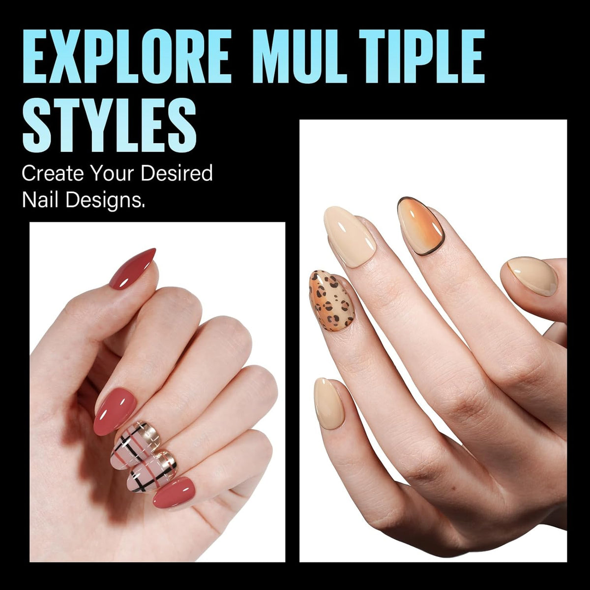 half-matte pre-shaped surface that needs no polishing before polish or dip powder