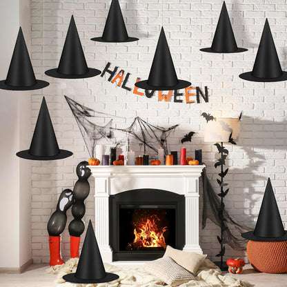 Halloween Hanging Witch Hat Set – Fun Seasonal Gift for Hosts and Party Planners 12 Pack