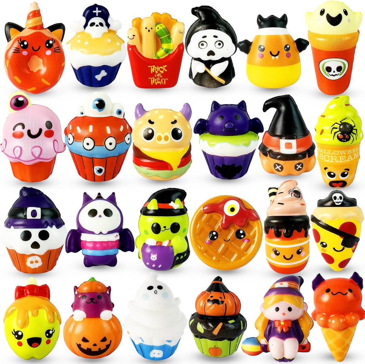 Halloween Squishies Slow Rising Toys – Adult Stress Relief Fidget for Home Office Desk and Break Room Use