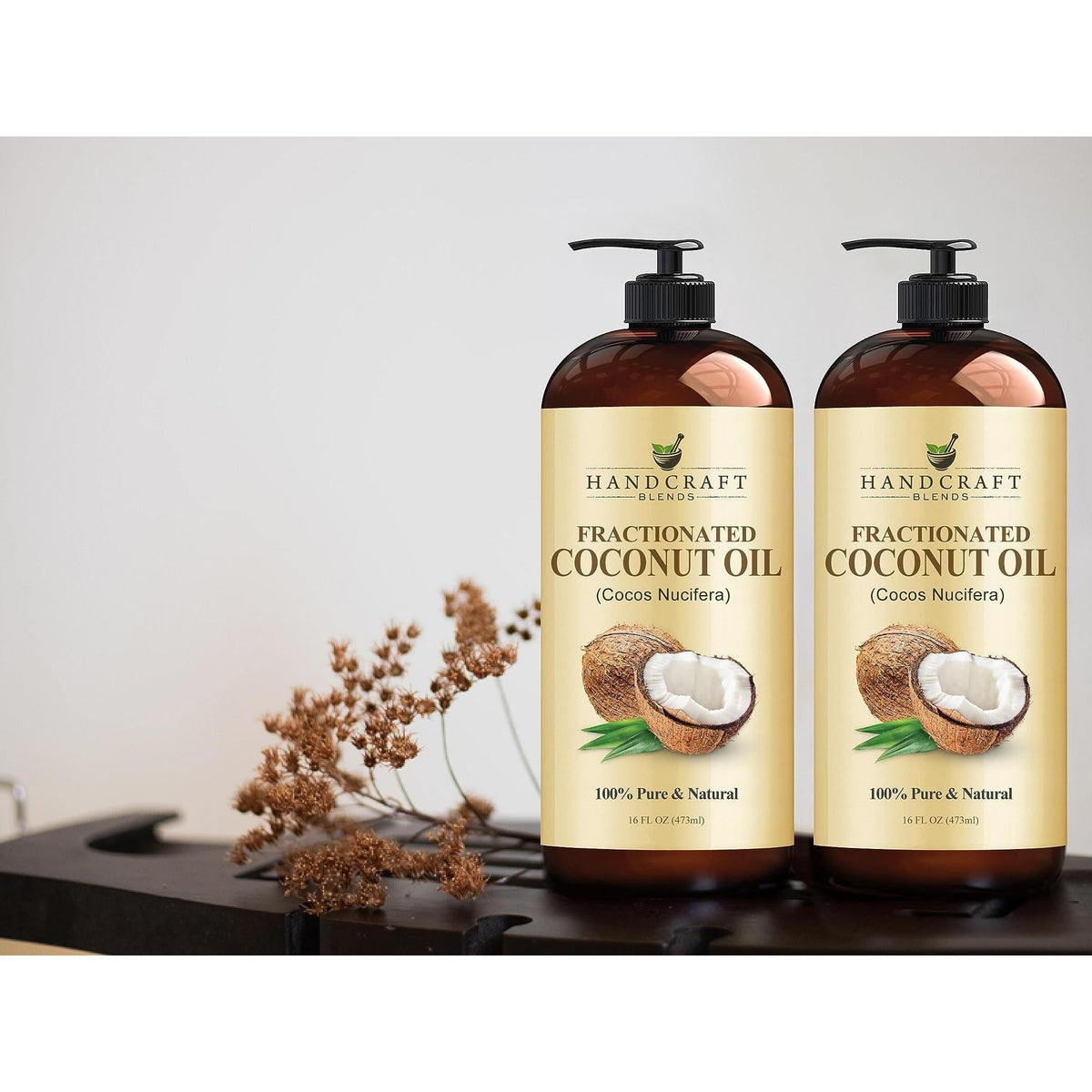 Handcraft Blends Fractionated Coconut Oil – Single Bottle Solution for Clean Spa Area, Carrier Oil and Lightweight Hair Tonic