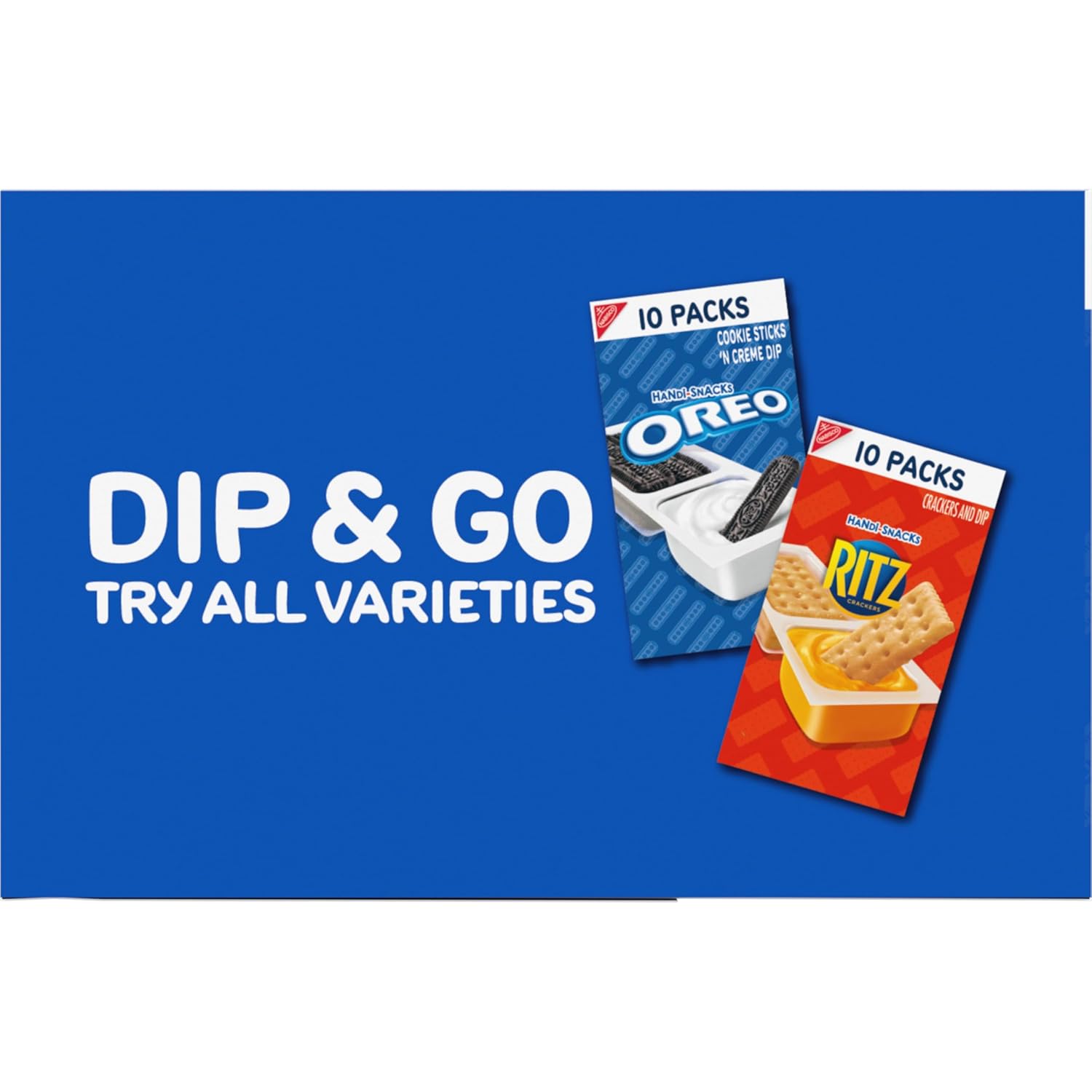 Handi-Snacks OREO Cookie Sticks 'N Creme Dip Snack Packs for Kids Lunchboxes and After-School Snacking, 20 Individually Wrapped Packs