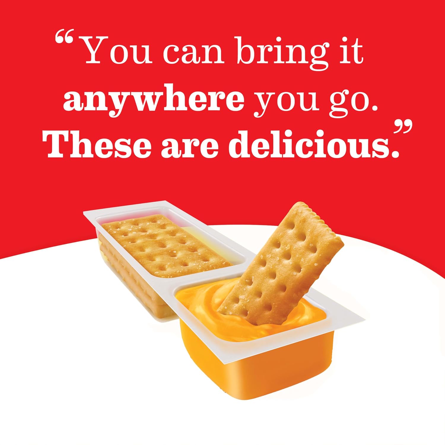 Handi-Snacks RITZ Crackers and Cheese Dip Snack Packs – Lunchbox Snack for Kids School Cafeteria, 20 Single-Serve