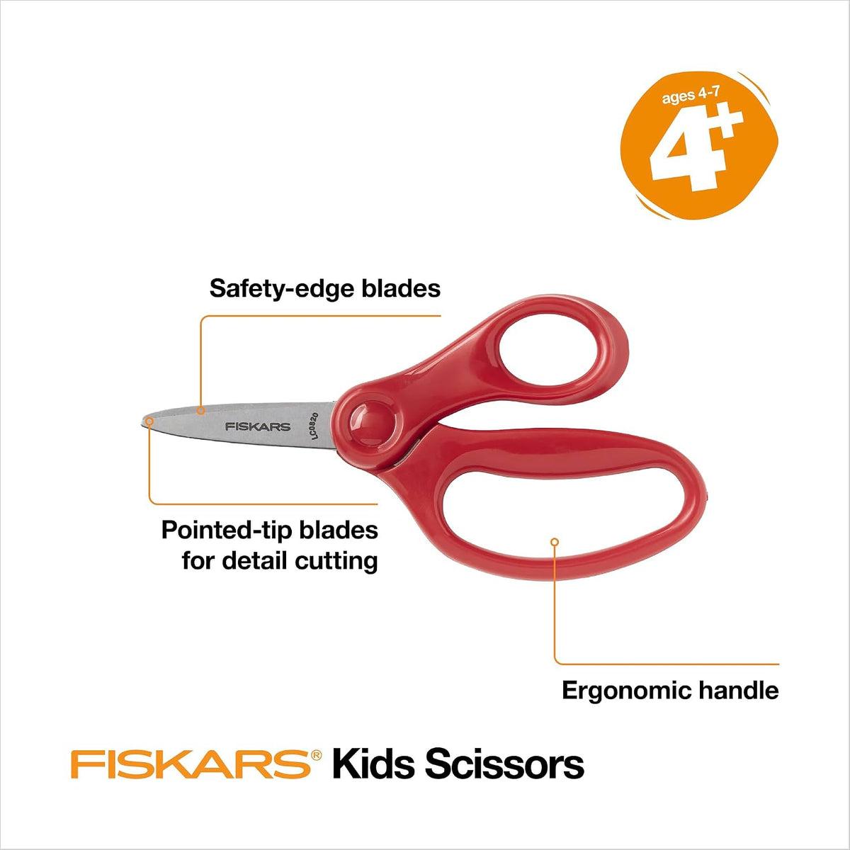 handle aligned parallel with blades for better in-air precision cutting