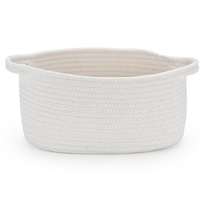 handwoven soft cotton rope construction with rounded edges