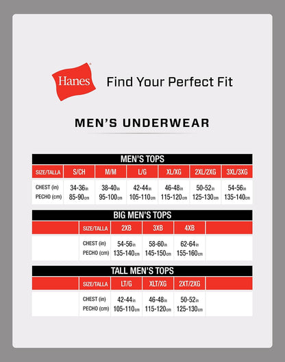 Hanes Men Undershirt Pack – Breathable Cotton-Blend Undershirts, Comfort Ritual for Long Days