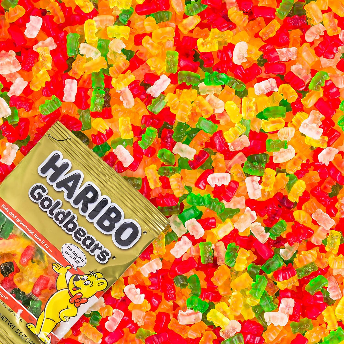 HARIBO Goldbears Fruity Gummy Candy 12-Pack – Fat-Free Guilt-Free Snack for Mindful Munching, Office Jars, and Self-Care Routines