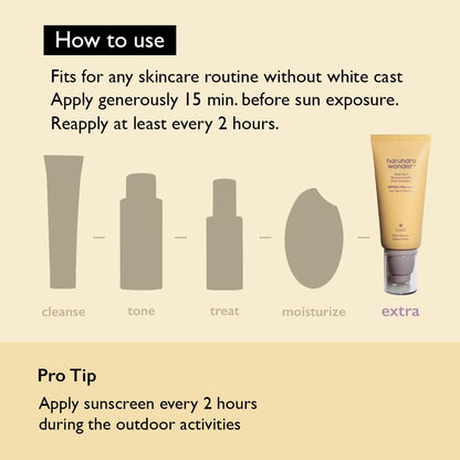Haruharu Wonder Black Rice Moisture Airyfit Daily Sunscreen for a Mindful Morning Skincare Ritual, Lightweight SPF 50 Hydration