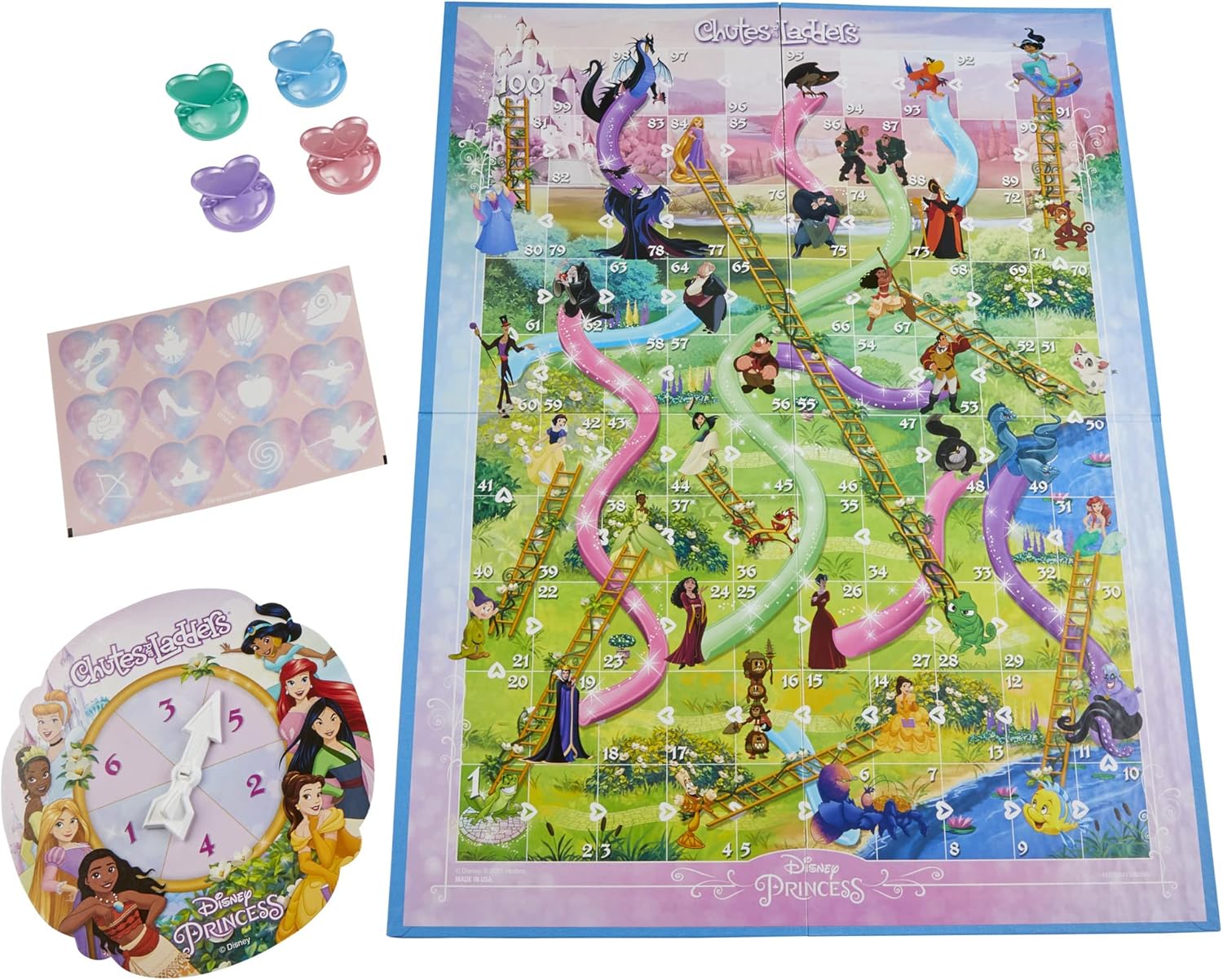 Hasbro Gaming Chutes and Ladders Disney Princess Edition – Thoughtful Birthday Gift for Preschool Girls Who Love Princesses, Holiday and Easter Basket Stuffer