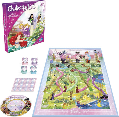 Hasbro Gaming Chutes and Ladders Disney Princess Edition – Thoughtful Birthday Gift for Preschool Girls Who Love Princesses, Holiday and Easter Basket Stuffer