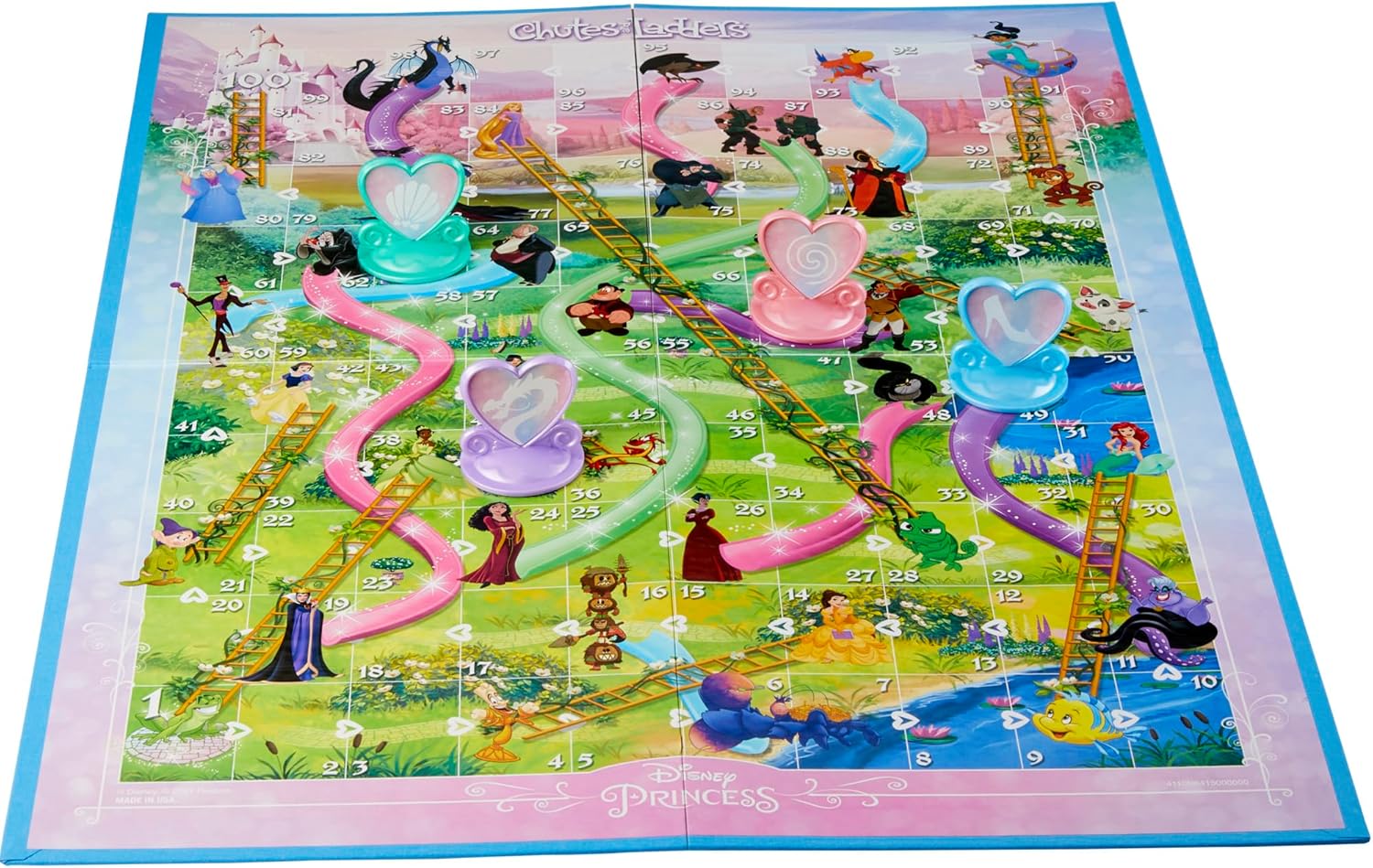 Hasbro Gaming Chutes and Ladders Disney Princess Edition – Thoughtful Birthday Gift for Preschool Girls Who Love Princesses, Holiday and Easter Basket Stuffer