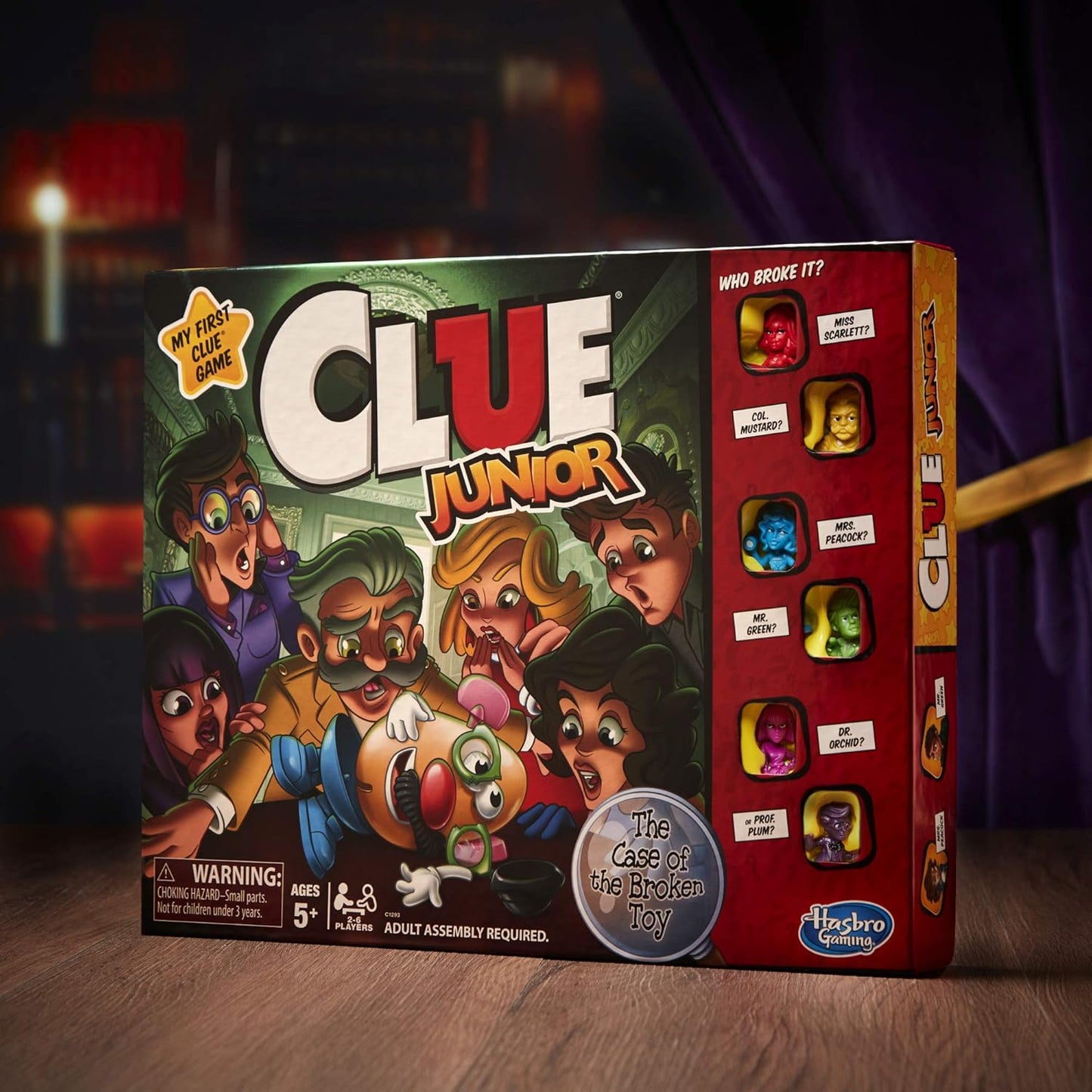 Hasbro Gaming Clue Junior Board Game – Birthday Gift for Kids Ages 5-8 Who Love Mystery Games, 2-6 Players