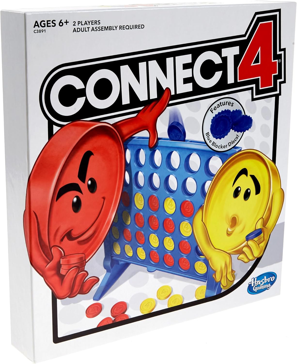 Hasbro Gaming Connect 4 Strategy Game for Kids Ages 6 and Up, Family Game Room Board for Two Players