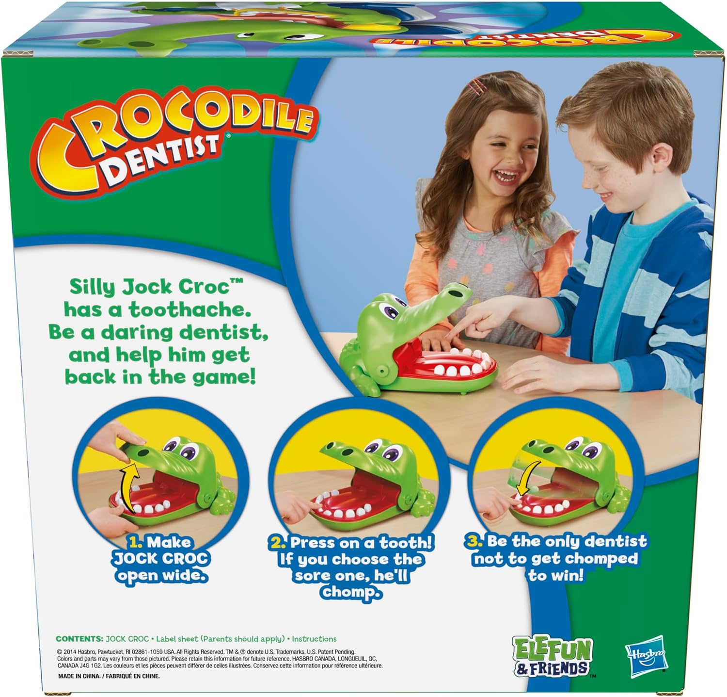 Hasbro Gaming Crocodile Dentist Kids Game – Safe Playroom Toy for Preschoolers, 2 to 4 Players