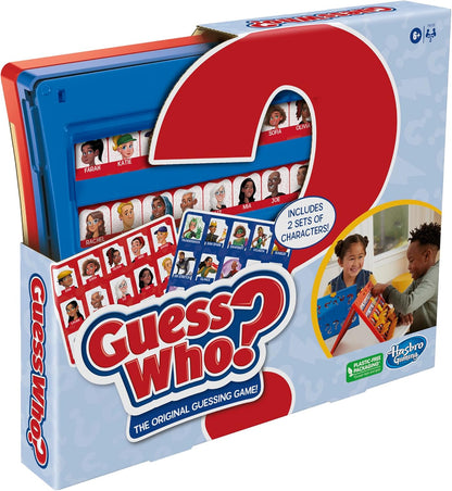 Hasbro Gaming Guess Who? Original – Thoughtful Kids Gift for Grandchildren, Replayable Board Game with Two Character Themes